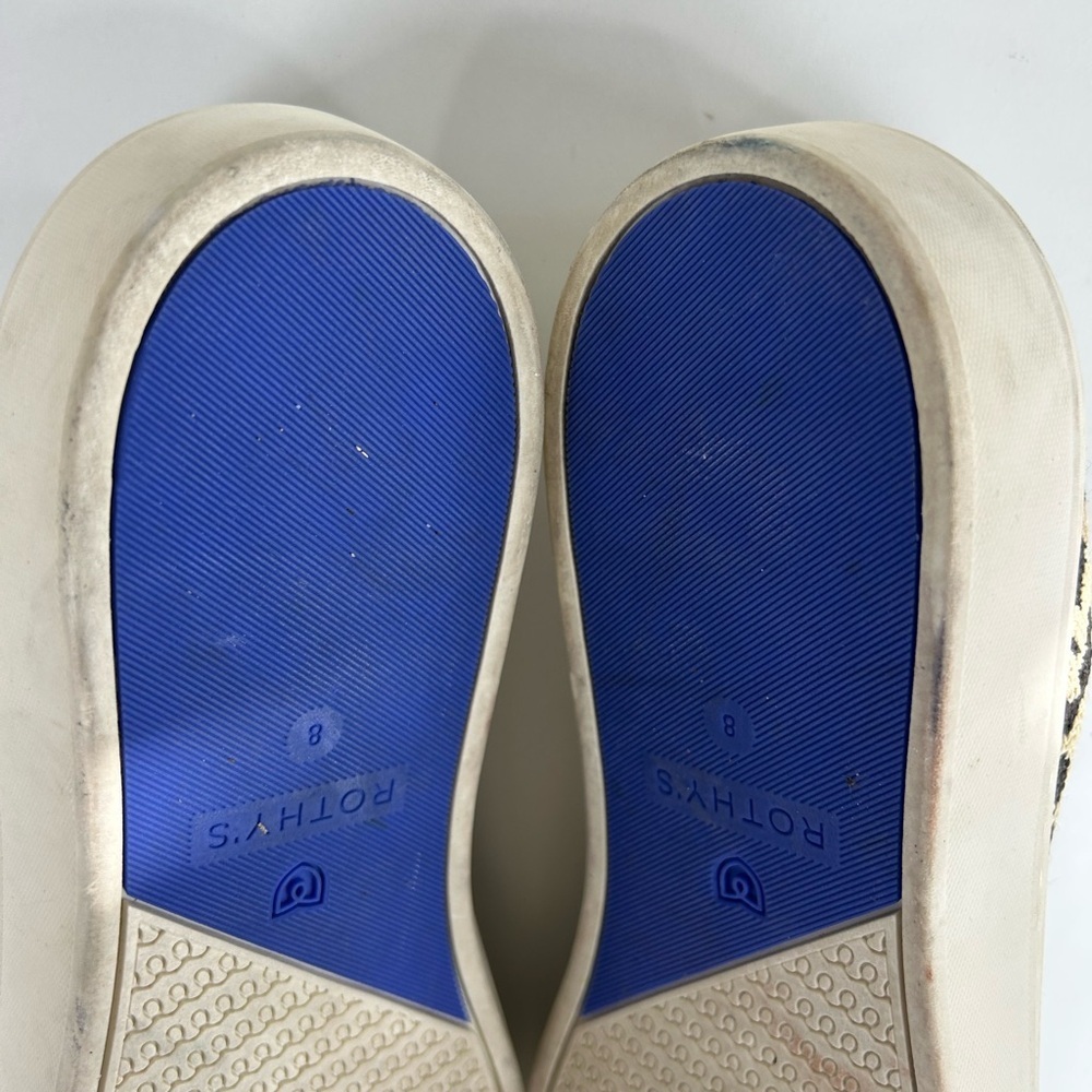 ROTHYS SLIP ON SNEAKER LOAFERS LEOPARD CAT ANIMAL PRINT SIZE WOMEN 8 - Picture 9 of 11
